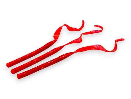 FISHMACHINE Gumová nástraha LAZY WORM ČERVENÁ 25cm / 3ks
