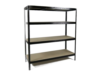 Regál kovový lakovaný 4-policový 1800×1600×600 mm, nosnost 1000 kg