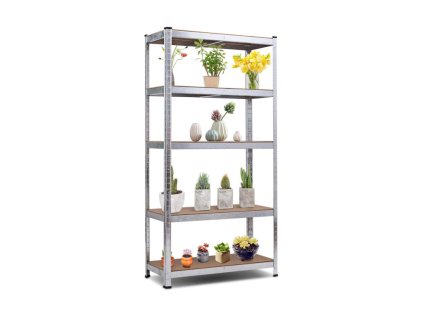 7627 regal 2000x600x400 mm kovovy zinkovany 5 policovy nosnost 875 kg
