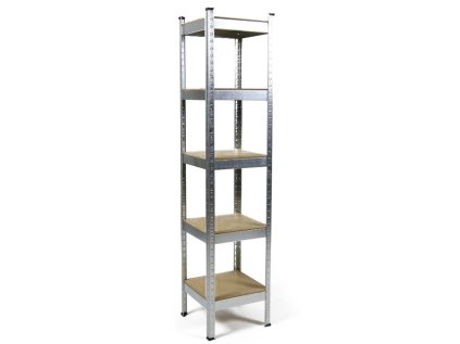 Regál 1800×400×400 mm zinkovaný 5-policový, nosnost 700 kg