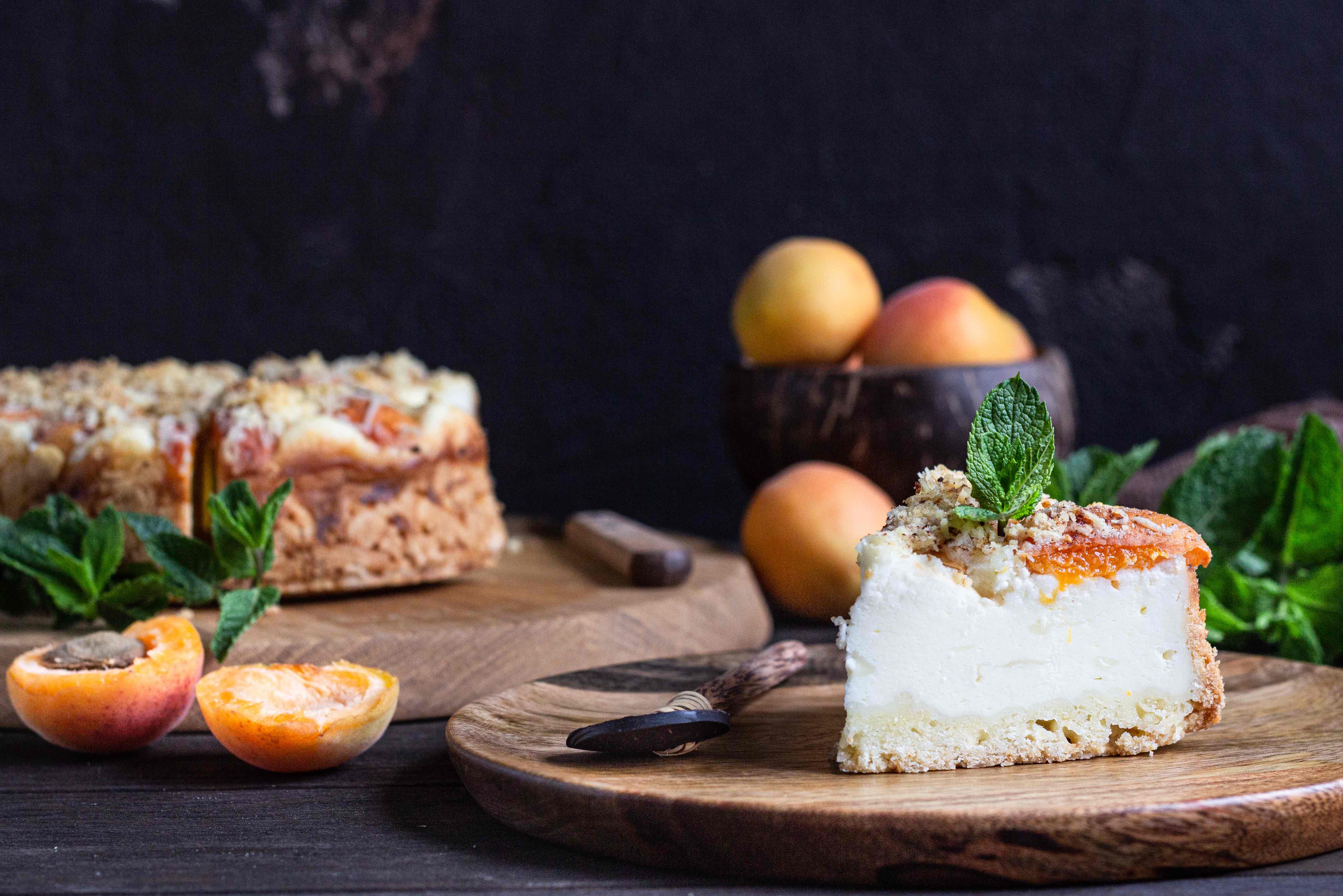 Tvarohovo-meruňkový koláč 