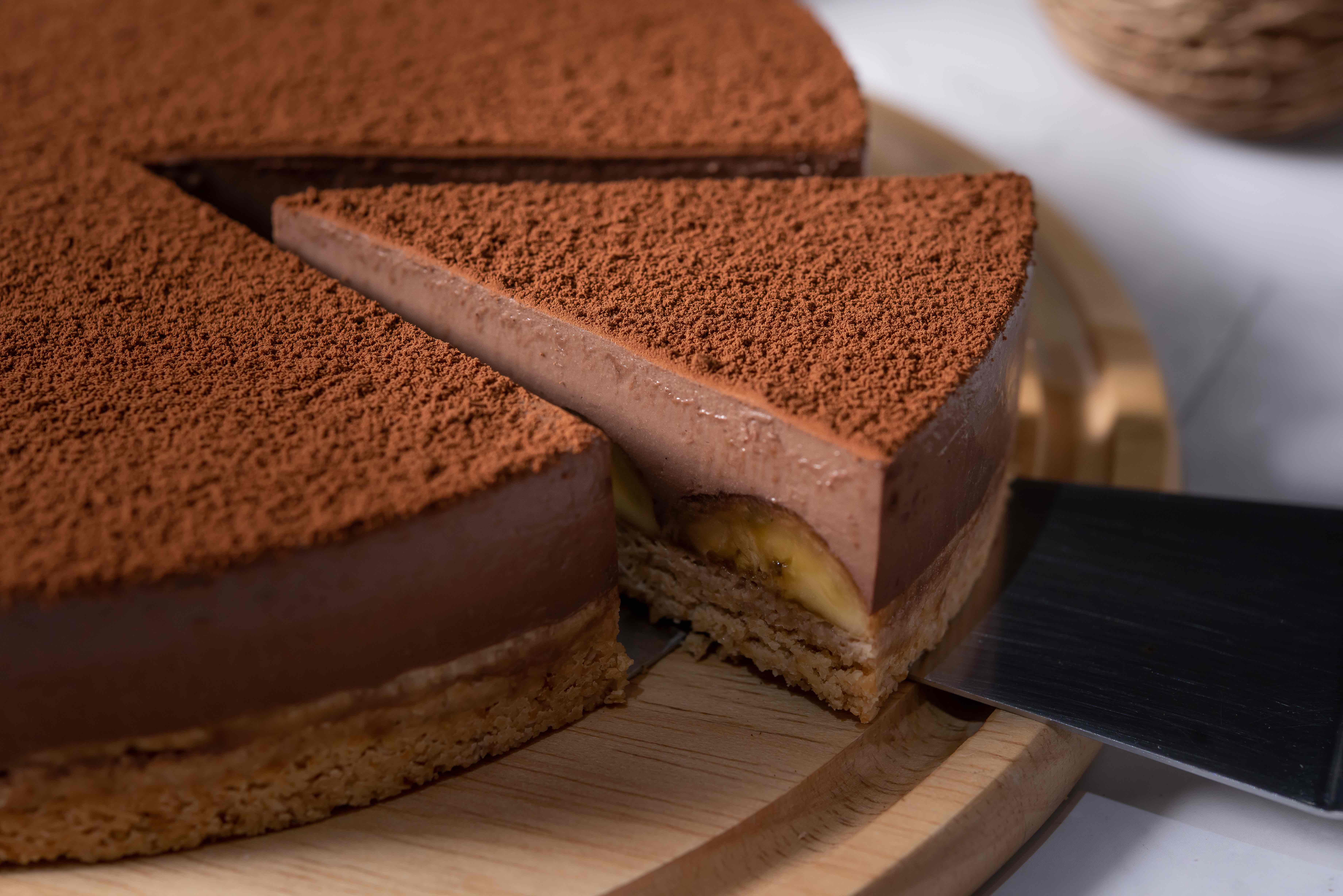 Kakaový cheesecake s banánem 