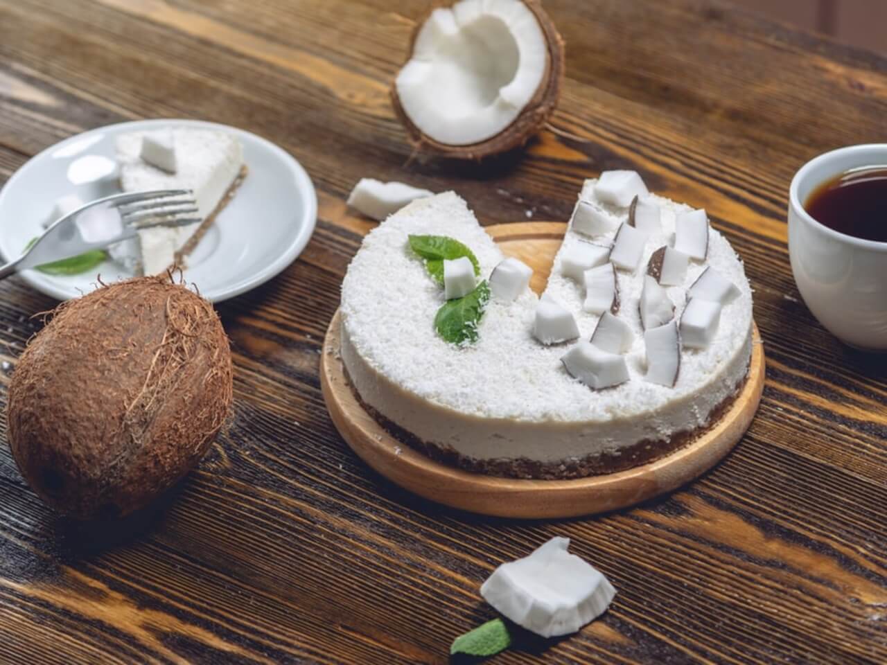 Fitness kokosový cheesecake 