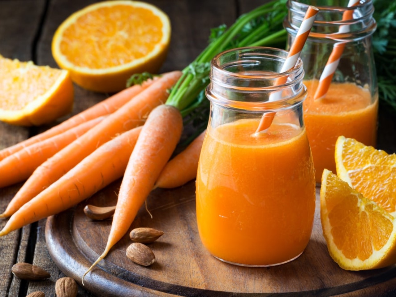Osvěžující pomerančové smoothie s mrkví a proteinem