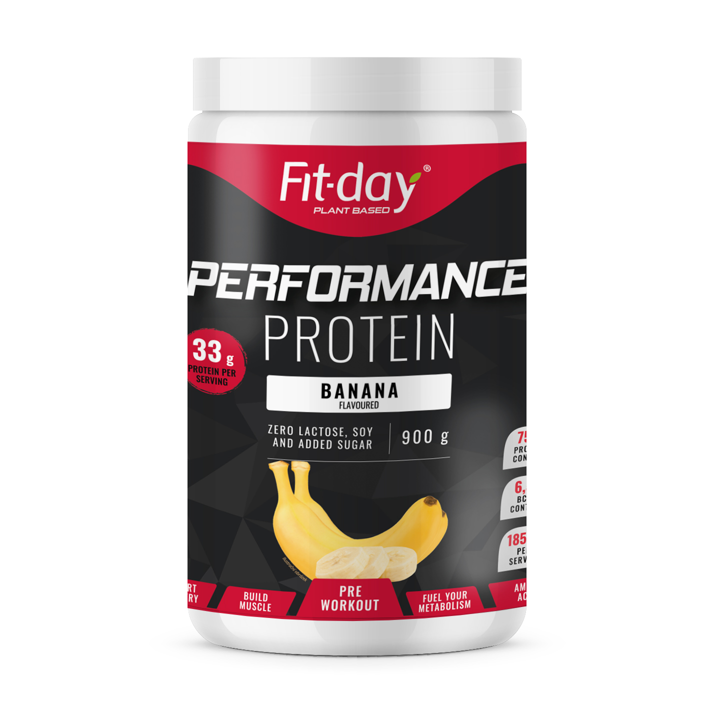 Fit-day Protein Performance Gramáž: 900 g, Příchuť: Banán