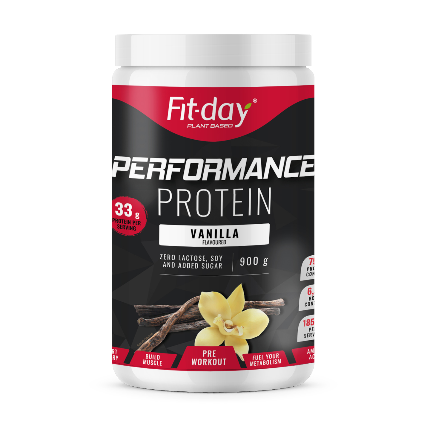 Fit-day Protein Performance Gramáž: 900 g, Příchuť: Vanilka