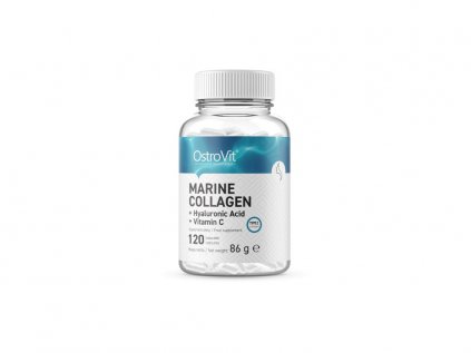 OstroVit Mořský kolagen s kyselinou hyaluronovou a vitaminem C - 120 kapslí - Kvalitní mořský kolagen
