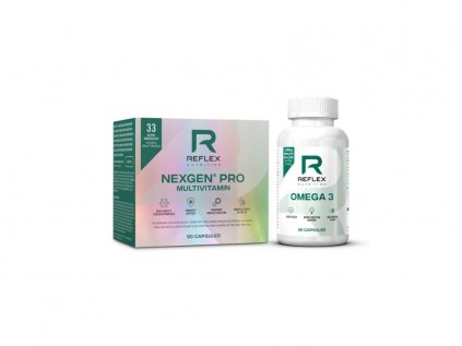 Reflex Nexgen® PRO - 90 kapslí - Miltivitamín + omega 3 - Kvalitní multivitamín pro posílení imunity + omega 3 zdarma