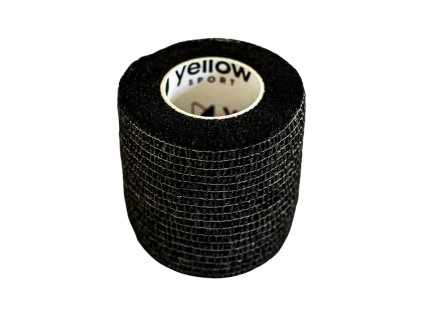 YellowSPORT Fixační kohezivní obinadlo 5cm - 4,5 m černé