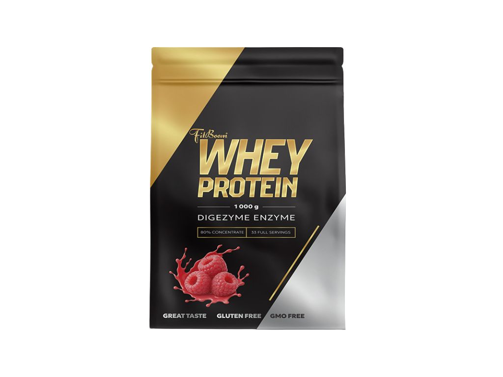 FitBoom Whey Protein - 1000 g Příchuť: Raspberry