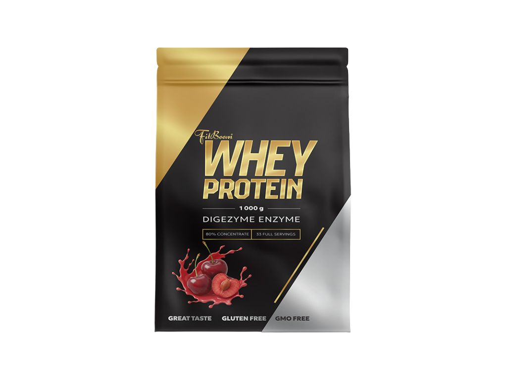 FitBoom Whey Protein - 1000 g Příchuť: Cherry