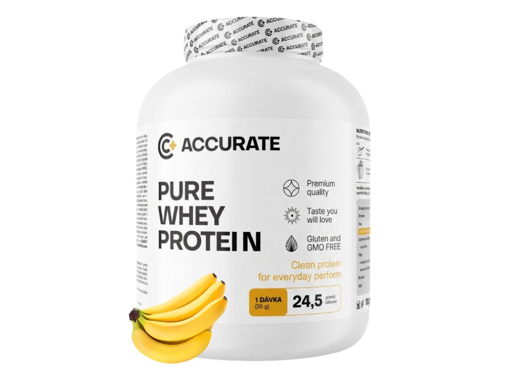 Accurate+ Pure Whey - 2000 g Příchuť: Banana