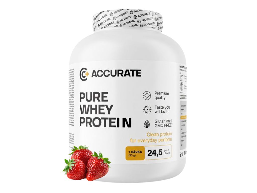 Accurate+ Pure Whey - 2000 g Příchuť: Strawberry