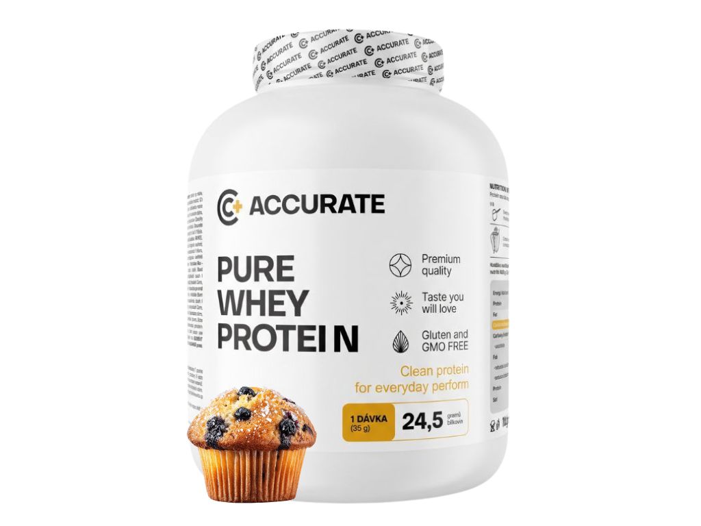 Accurate+ Pure Whey - 2000 g Příchuť: Blueberry Muffin