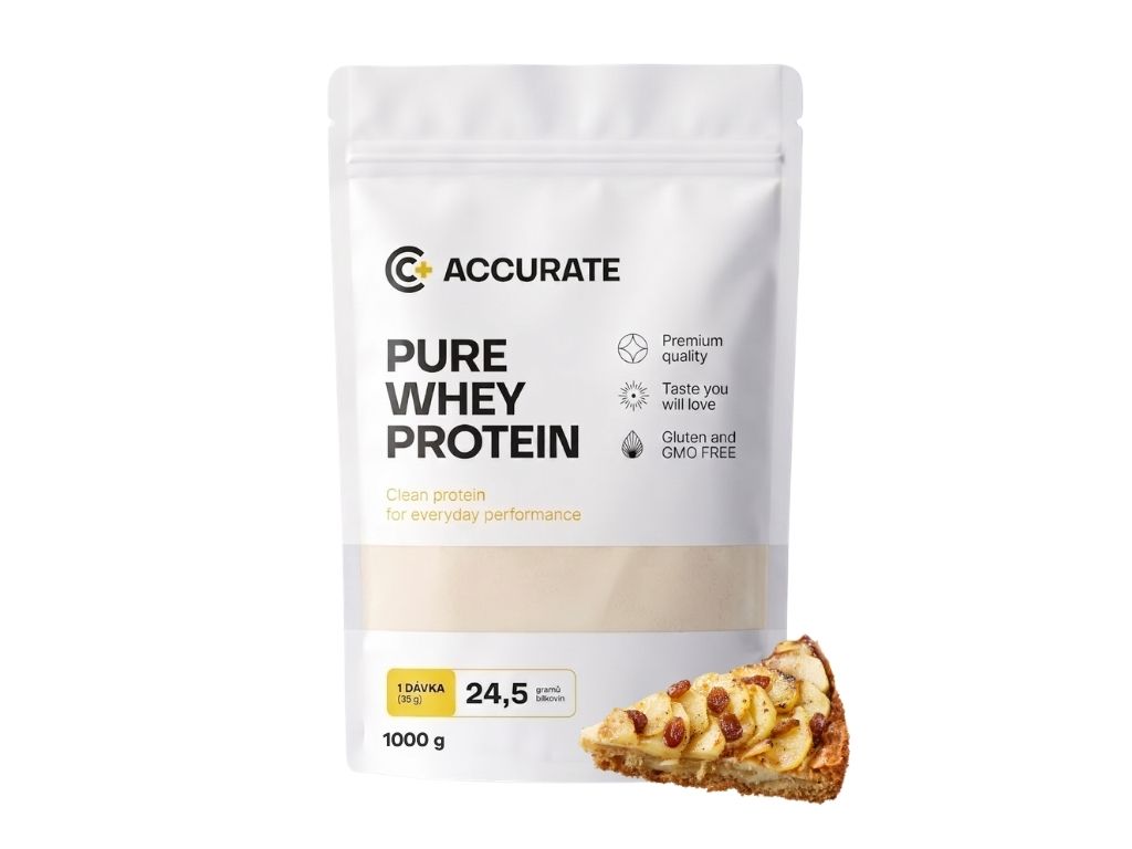 Accurate+ Pure Whey - 1000 g Příchuť: Apple Cake