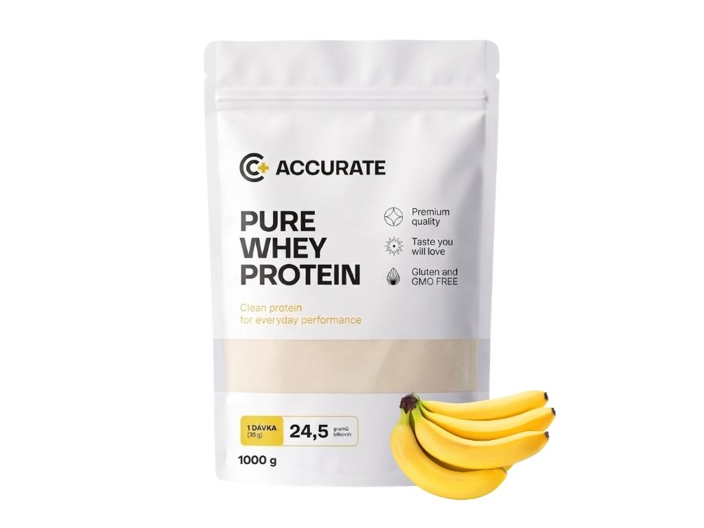 Accurate+ Pure Whey - 1000 g Příchuť: Banana