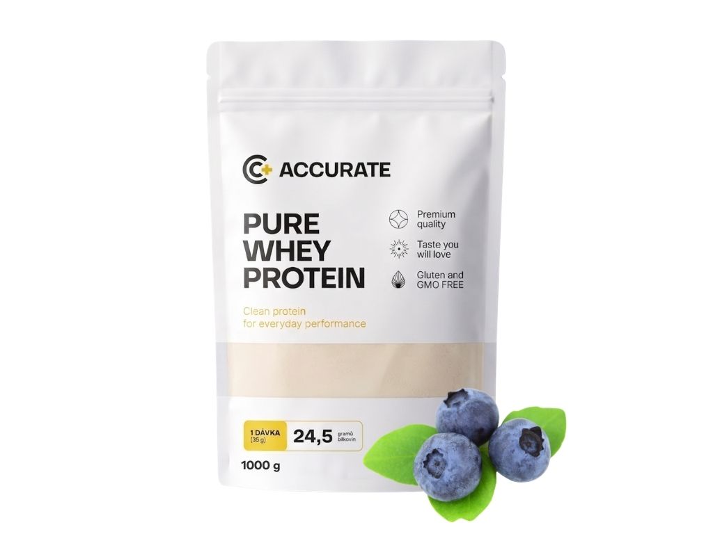 Accurate+ Pure Whey - 1000 g Příchuť: Blueberry