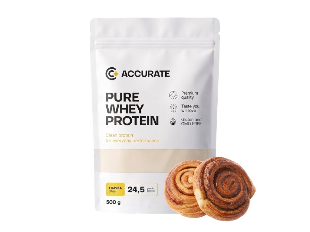 Accurate+ Pure Whey - 500 g Příchuť: Cinnamon rolls