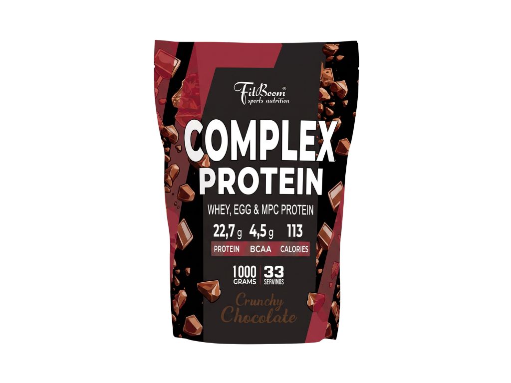 FitBoom Complex Protein - 1000 g Příchuť: Crunchy Chocolate