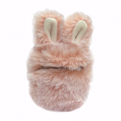 Chlpáčik obal na AirPods 1/2 - Růžový králík