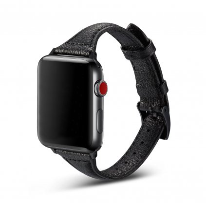 1272 damsky kozeny reminek pro apple watch cerny