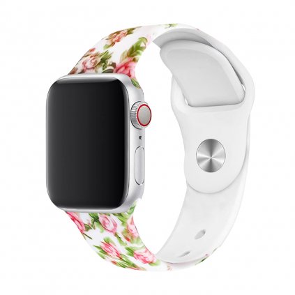 Řemínek s potiskem pro Apple Watch - Růžový sad