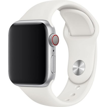 Jednobarevný řemínek pro Apple Watch - Bílý (Barva Bílá, Velikost 38/40/41mm, Obvod S-M (menší až střední obvod zápěstí))