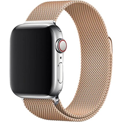 Elegantní řemínek pro Apple Watch v milánském stylu - Light Gold (Velikost 38/40/41mm, Barva Light Gold)