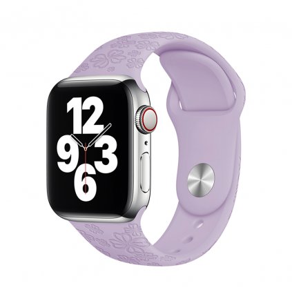 Letní řemínek pro Apple Watch - Fialový čtyřlístek