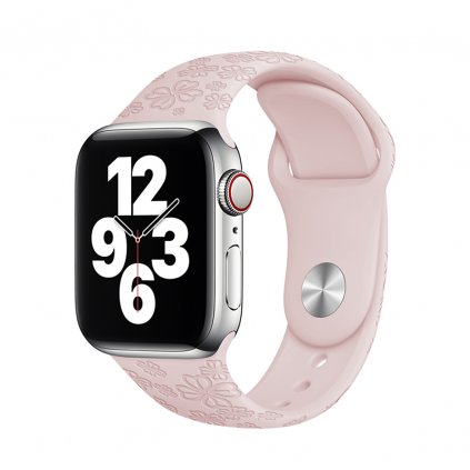 Letní řemínek pro Apple Watch - Růžový čtyřlístek