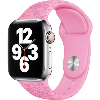 Letní řemínek pro Apple Watch - Barbie plameňáci (Velikost 38/40/41mm, Obvod S-M (menší až střední obvod zápěstí), Barva Barbie)