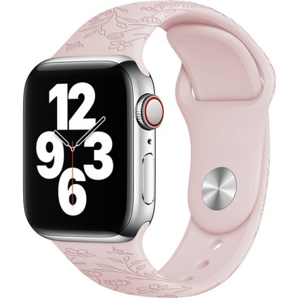 Letní řemínek pro Apple Watch - Růžová louka (Velikost 38/40/41mm, Barva Růžová, Obvod M-L (střední až větší obvod zápěstí))
