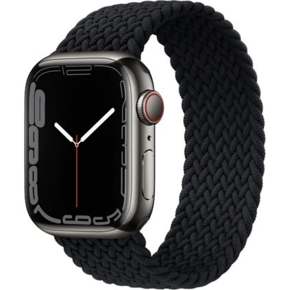 Pletený navlékací řemínek pro Apple Watch - Černý (Barva Černá, Velikost 38/40/41mm, Obvod M (střední obvod zápěstí))