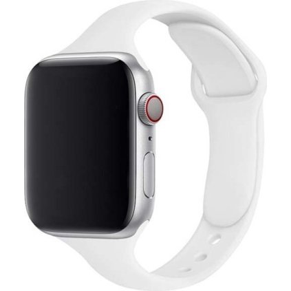 Dámský jednobarevný řemínek pro Apple Watch - Bílý (Barva Bílá, Velikost 38/40/41mm, Obvod S-M (menší až střední obvod zápěstí))