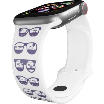 Apple watch řemínek Brýle (Rozměr 38/40/41mm, barva pásku černá)