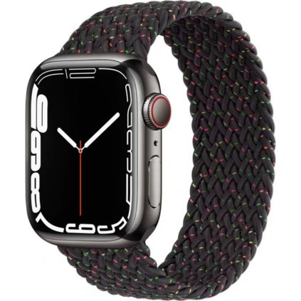 Pletený navlékací řemínek pro Apple Watch - Black Star (Barva Černá, Velikost 38/40/41mm, Obvod M (střední obvod zápěstí))