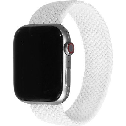 Pletený navlékací řemínek pro Apple Watch - Bílý (Barva Bílá, Velikost 38/40/41mm, Obvod M (střední obvod zápěstí))