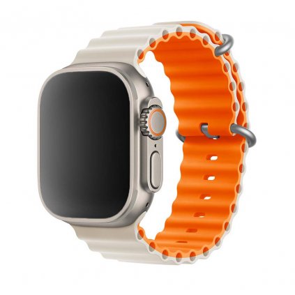 2343 stylovy vroubkovany reminek pro apple watch sedy