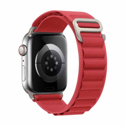 2364 nylonovy reminek alpsky tah na apple watch cerveny