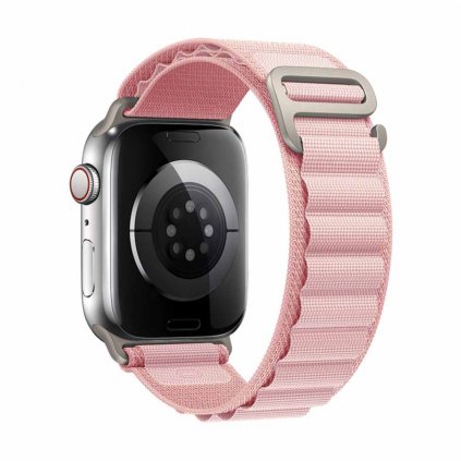 2367 nylonovy reminek alpsky tah na apple watch ruzovy