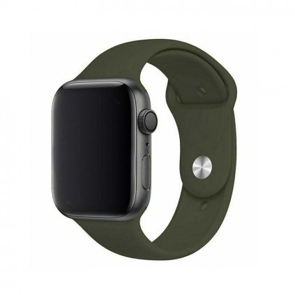 2496 jednobarevny reminek pro apple watch olivovy
