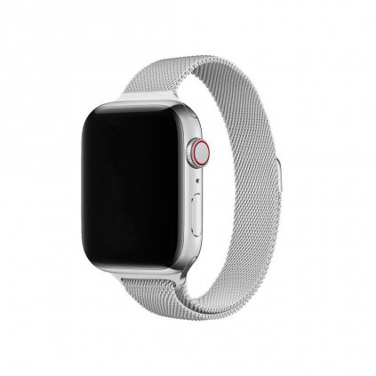 2554 elegantni damsky reminek pro apple watch v milanskem stylu stribrny