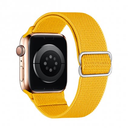 2593 nastavitelny nylonovy reminek na apple watch zluty