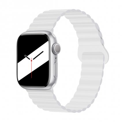 2602 stylovy reminek s magnetem pro apple watch bily