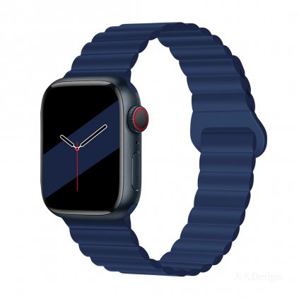 2608 stylovy reminek s magnetem pro apple watch tmave modry