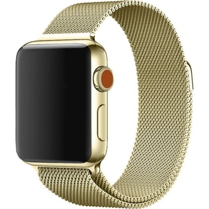 Elegantní dámský řemínek pro Apple Watch v milánském stylu - Light Gold (Velikost 38/40/41mm, Barva Light Gold)