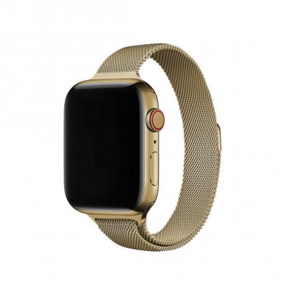 2614 elegantni damsky reminek pro apple watch v milanskem stylu light gold