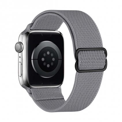 2793 nastavitelny nylonovy reminek na apple watch sedy