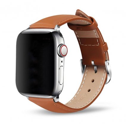Kožený řemínek pro Apple Watch - Světle hnědá