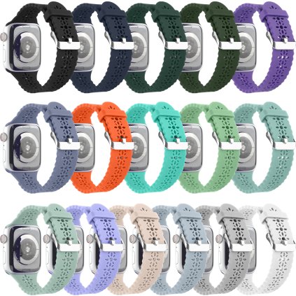Řemínek s perforováním a přezkovým zapínáním pro Apple Watch 38/40/41/42(S10)mm (Barevná varianta Černý)